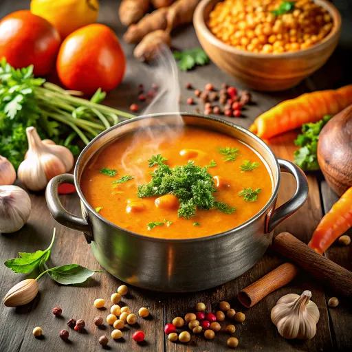 Kremasta Supa od Batata i Leće sa Kurkumom